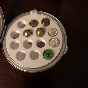 Authentic Kameleon jewel pops, three pair earrings